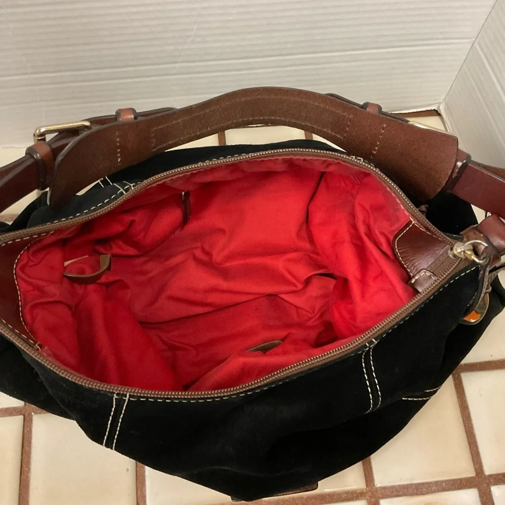 Dooney & Bourke Black and Brown Shoulder Bag - Picture 9 of 15